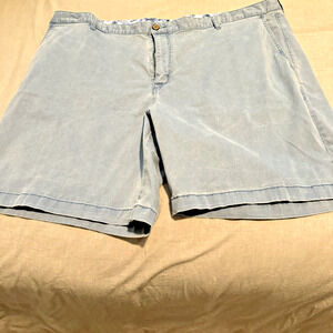 Tommy Bahama Mens Cotton Tencel Spandex Stretch Light Blue Chino Shorts Size 46R